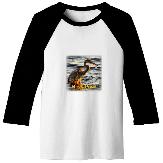 Fishing Fun Great Blue Heron Baseball Tees