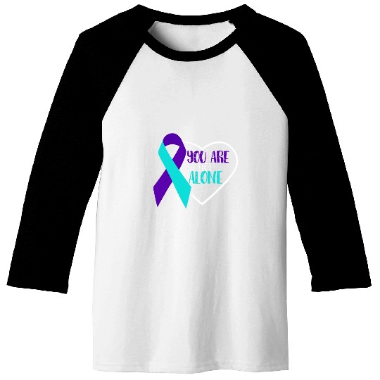suicides Prevention 988 Ribbon You Are Not Alone Baseball Tees