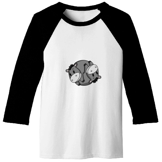 Donkey Pet Yin Yang Donkey Yoga Baseball Tees