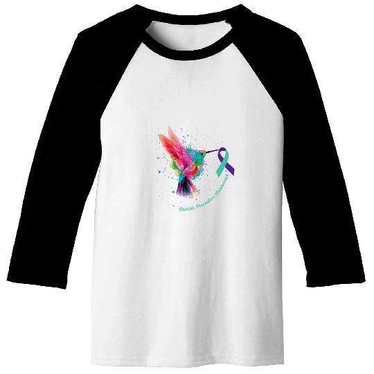 suicides Prevention 988 Sunflower Hummingbird Baseball Tees