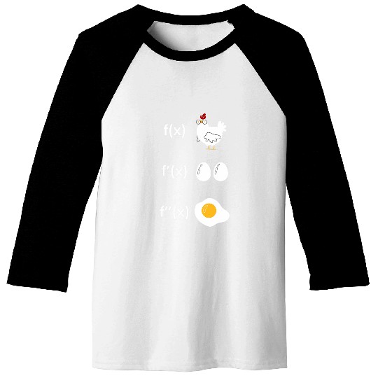 Chicken Pet Derivative Function Math Teacher Fried Egg Derivative Baseball Tees