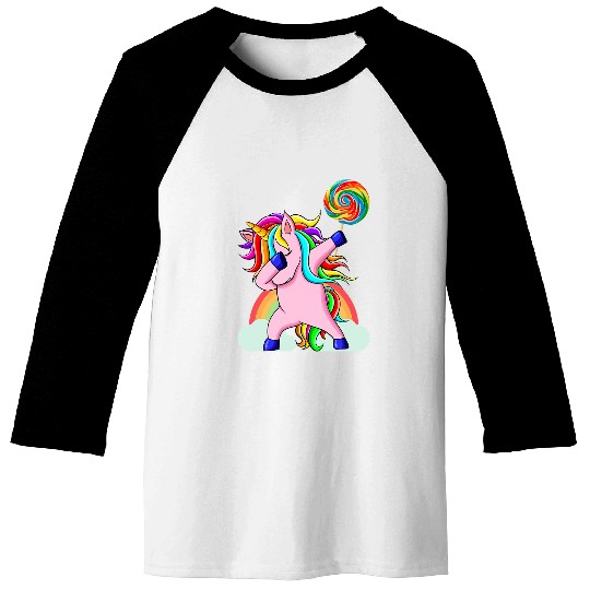 Unicorn Pet  Unicorn Rainbow girls kids women Baseball Tees