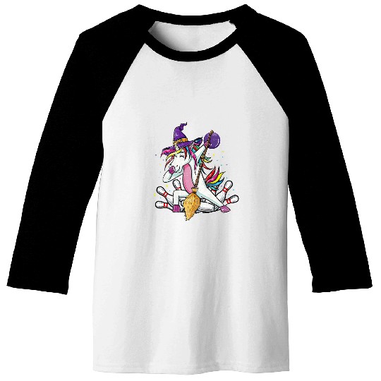 Sport Bowling Dabbings Bowling Witch Unicorns vintages Baseball Tees