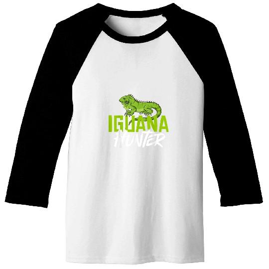 Iguana Pet Cage Hunting Reptile 2 Baseball Tees