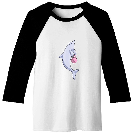 Dolphin Pet Gift Fitness Dumbbells Sports Baseball Tees