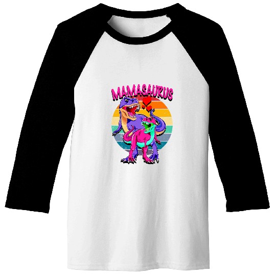 Dinosaur Pet Mothers Day Mamasaurus Baseball Tees