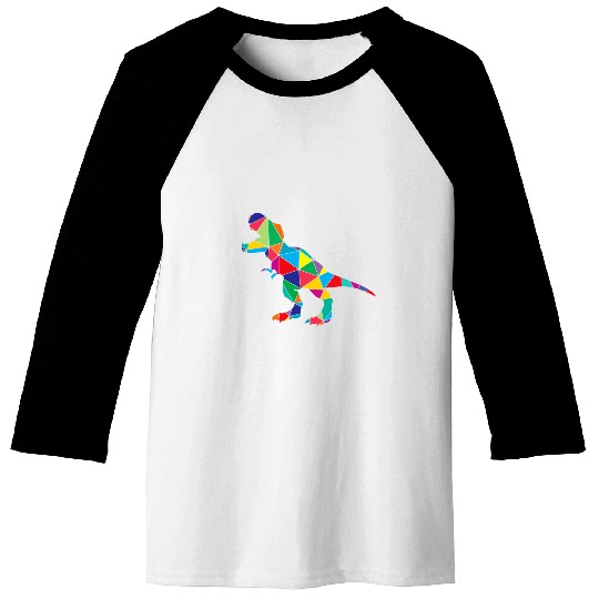 Dinosaur Pet Low Poly Art Dinosaur Geometric Polygon Art TRex Baseball Tees