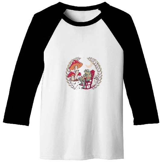 Frog Pet vintages Goblincore Aesthetic Cottagecore Frog Chilling Baseball Tees