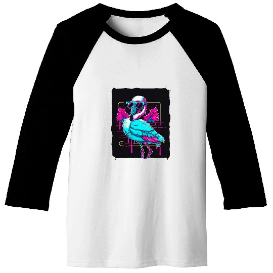 Flamingo Pet with Sunglasses Baseball Tees