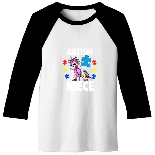 Autism Puzzle Niece Tee  Autism Awareness  Womens Baseball Tees