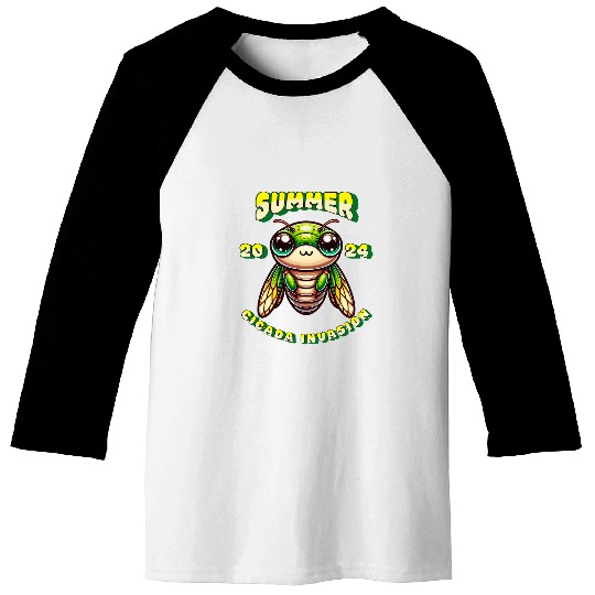 Colorful Cicada 2024 Invasion Baseball Tees