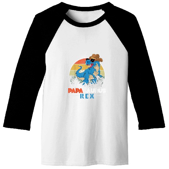Dinosaur Pet Papasaurus rexs  Papa Family Baseball Tees