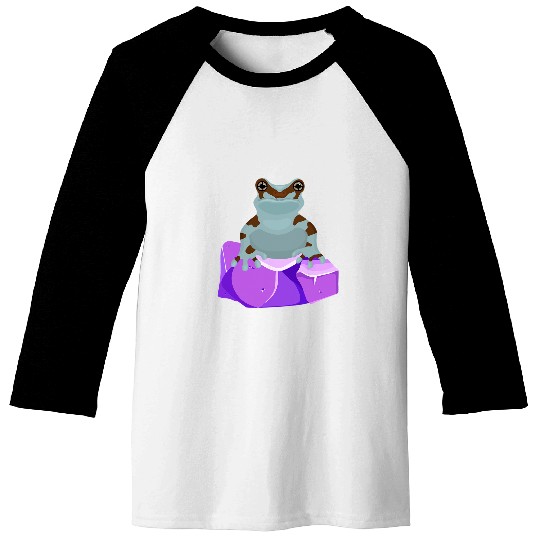 Frog Pet Crystal Amethyst Gemstone for Toad Owners Baseball Tees