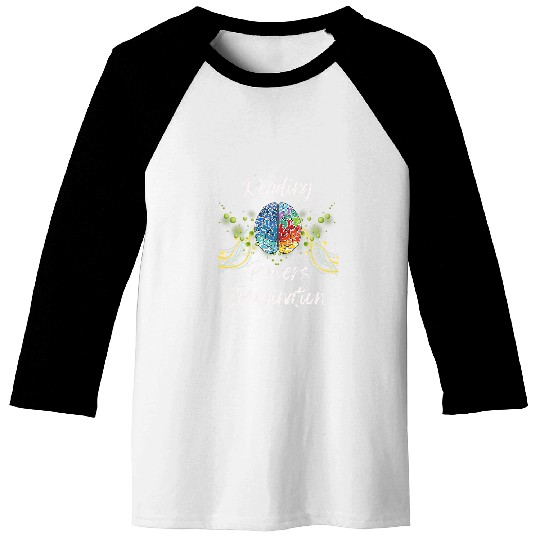 Reading Powers Imagination Cute Teacher Librarian Book Lover 26 Baseball Tees