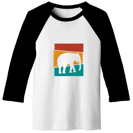 Elephant Mammal Retro Elephant I Elephant Art I Baseball Tees