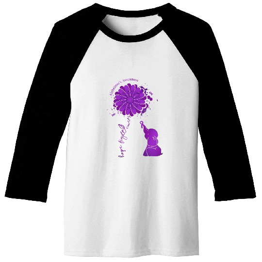 Elephant Mammal Hope Fight Cure Sunflower Baseball Tees