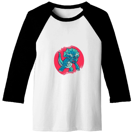 Dinosaur Pet Triceratops dinosaur 8 Baseball Tees