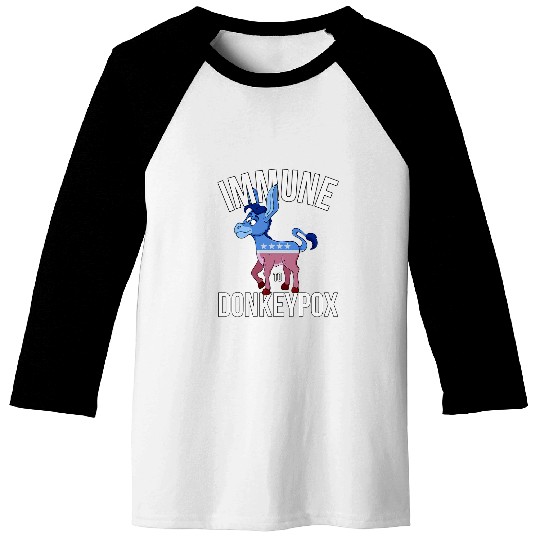 Donkey Pet Immune to Donkey Pox Baseball Tees