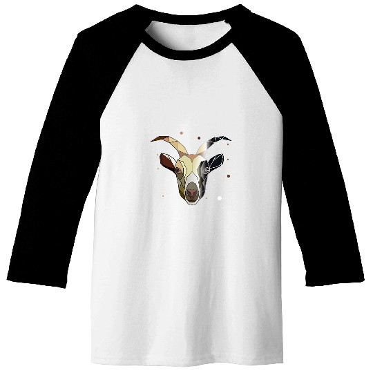 Goats Pet Polygon Art Animal Abstract Geometric Shape Art 1 Baseball Tees