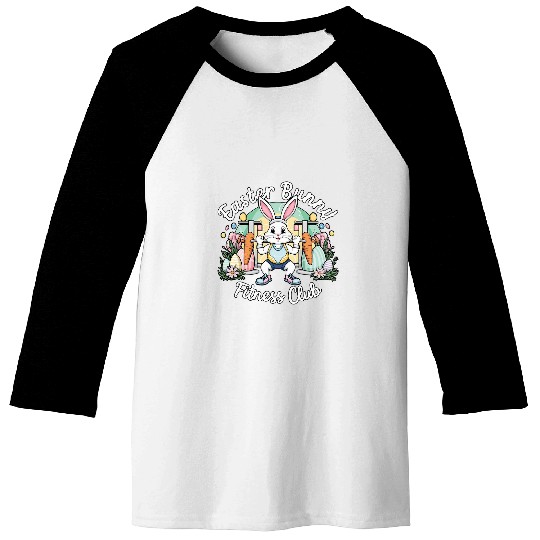 Easter Bunny Workout Gym Lover Baseball Tees