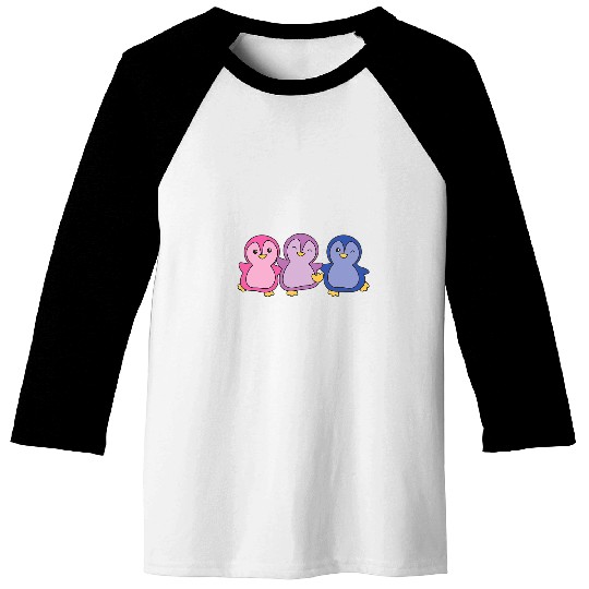 Penguin Pet Bi Flag Gay Pride Month Lgbtq Bi Baseball Tees