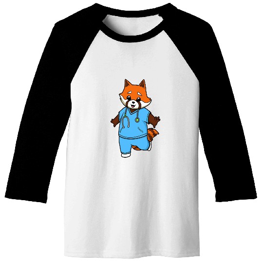 nurses Job Comic red panda nurses Baseball Tees
