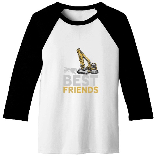 Excavator Fun bests Friends Construction Workers Construction Site Digger Drivers Baseball Tees
