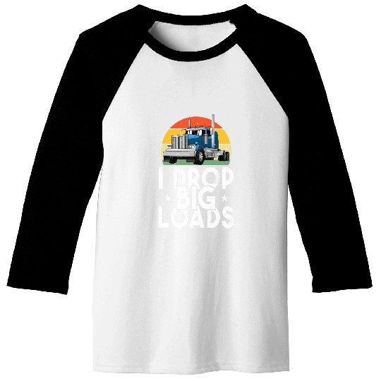 Truck Fun Design For Men Women Semi Truck Driver Lover Baseball Tees