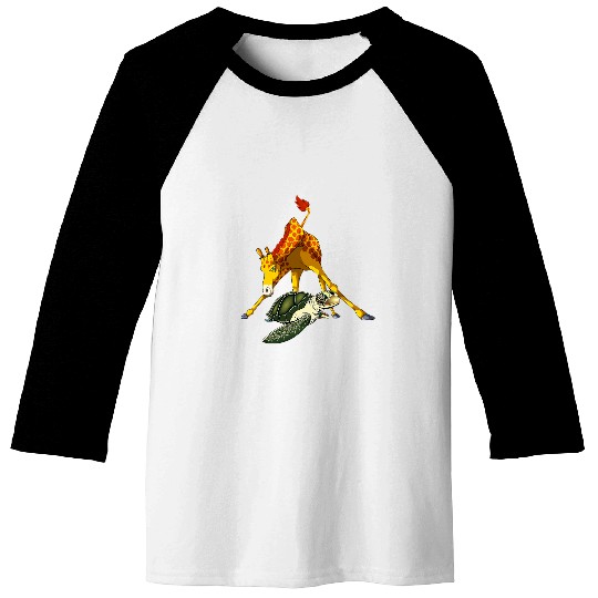 Giraffe Pet Giraffe Sea Turtle Cute Africa Animal Zoo Keeper Gift Safari Baseball Tees