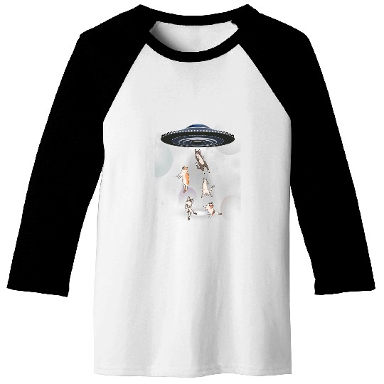 Aliens UFO Cat Galaxy Cat Cat UFO Baseball Tees