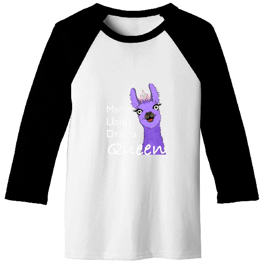 Llama Pet design mama llama drama queen Baseball Tees
