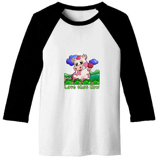 Cow Pet Strawberry Cow Design 01 Baseball Tees