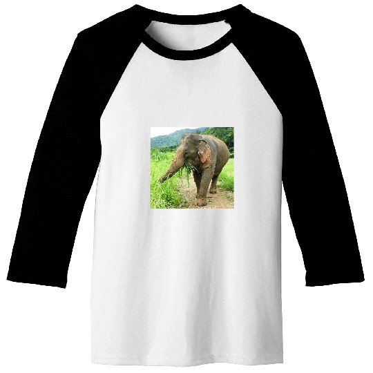 Elephant Mammal Joyful elephant from Thailand Baseball Tees