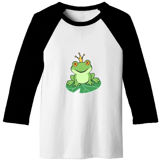 Frog Pet Cute King Frog Toad with a Crown Baseball Tees