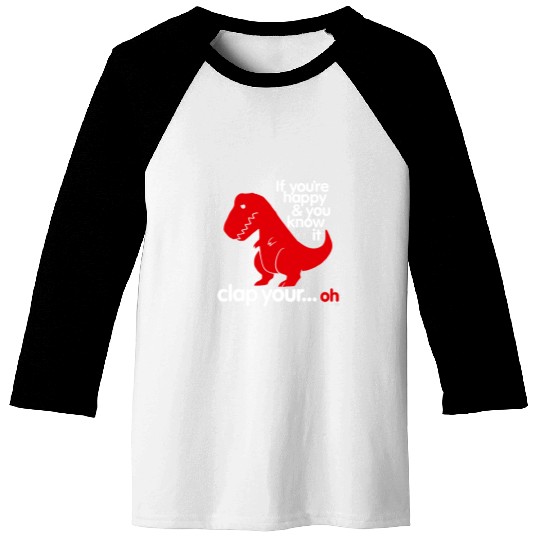 Dinosaur Pet Sad TRex Baseball Tees