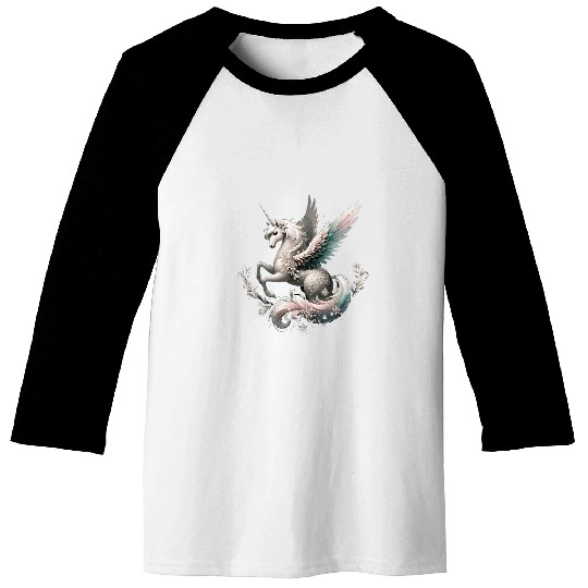 Horse Pet Pegasus Flying Winged Horse Myth Greek Mythology Baseball Tees