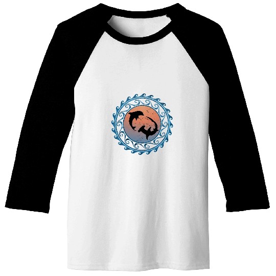 Dolphin Pet Hammerhead Shark Dolphin Tribal Baseball Tees