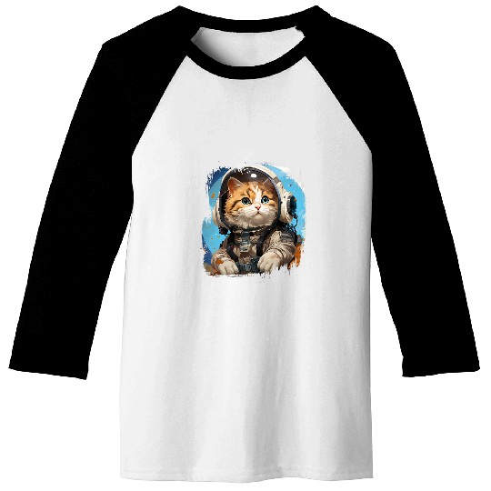 Astronaut Job Scotch Fold Cat Astronaut Vbs 2T Baseball Tees