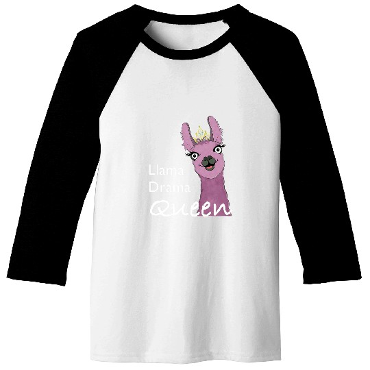 Llama Pet drama queen Baseball Tees
