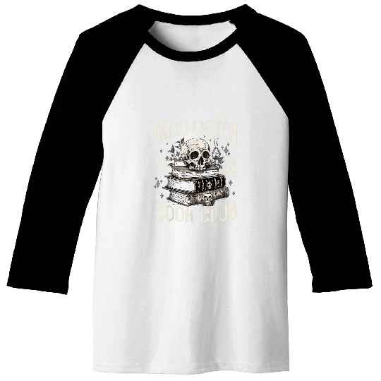 Book Fun Salem Witch Book Club Halloween Baseball Tees