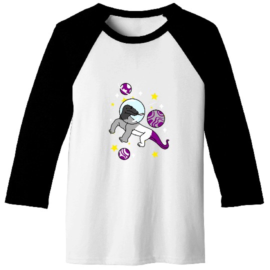 Komodo Pet Asexual Komodo Dragon In Space Ace Baseball Tees