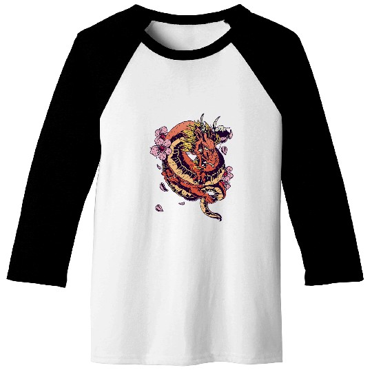 Dragon Pet Japanese Dragon Creature Mythological Baseball Tees