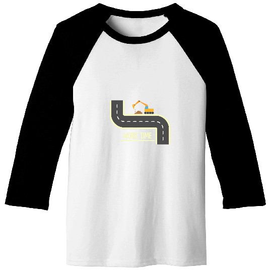 Excavator Fun Construction Work Heavy Equipment Excavator Operator Baseball Tees