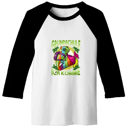 Chameleon Pet Kids First Day at School School Cone Baseball Tees