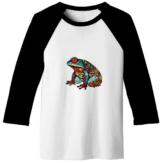 Frog Pet Frog Native American Indian Style Art Pacific Northwest 06 Baseball Tees