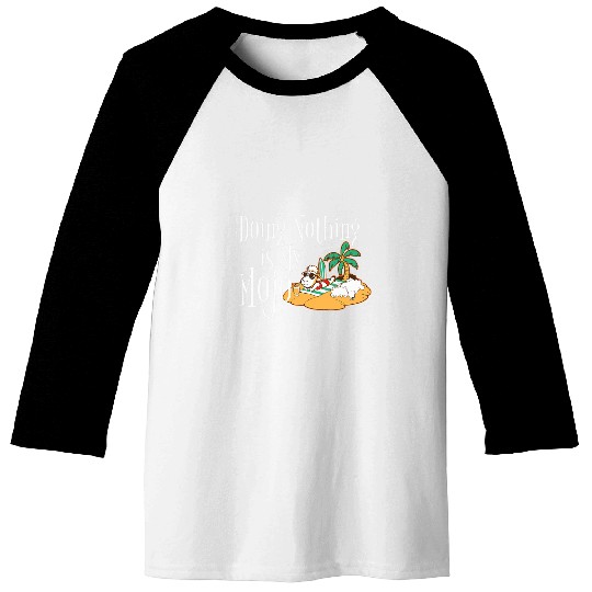Sheep Pet Doing Nothing Is My Mojo Sheep On Beach Drinking Margarita Baseball Tees