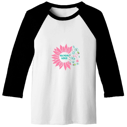 nurses Job healthcares Worker Sunflower NSU Nursing Lover Baseball Tees