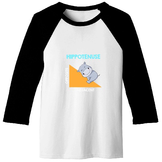 Hippo Pet Hippotenuse Algebra Calculus funny math Baseball Tees
