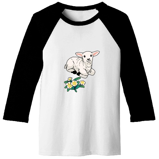Sheep Pet Easter lamb sheep children primrose spring lamb little Baseball Tees