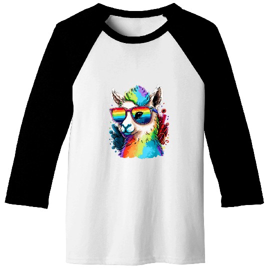 Llama Pet lesbian lgbt gay pride Baseball Tees